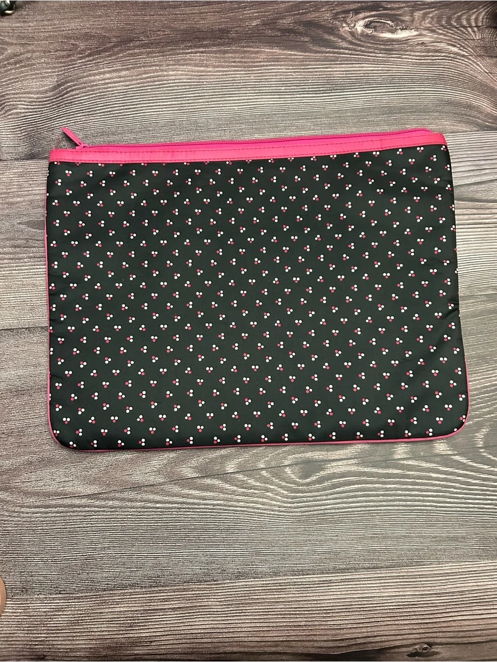 thirty-one Black Cosmetic Pouch with Pink Accents